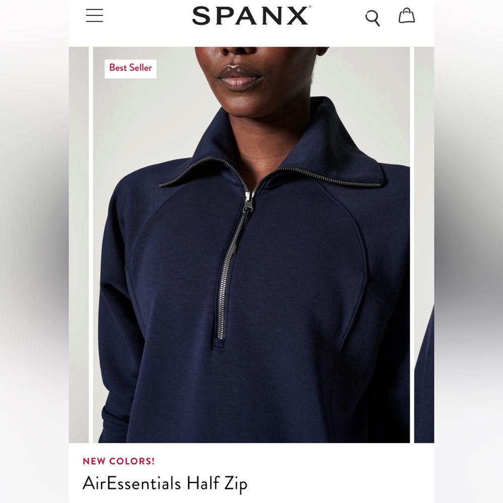Spanx AirEssentials Half-Zip (classic navy)